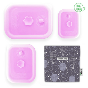 High-Quality Silicone Collapsible Airtight Food Container - Bundle Set of 4