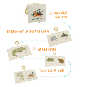 Baby Early Learning Cloth Book - Wild Animals