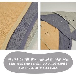 Organic Cotton Bath Towel Set of 4 - Cat