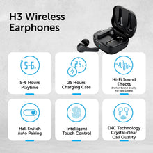 Load image into Gallery viewer, [NYZE] H3 True Wireless Stereo Earbuds Bluetooth 5.1 with Intelligent Touch Control,Hi-Fi Sound Effects,ENC Technology - H3 TWS