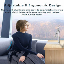 Load image into Gallery viewer, Super Lightweight, Extra Sturdy Foldable Aluminium Table Stand for Smartphones, Tablets