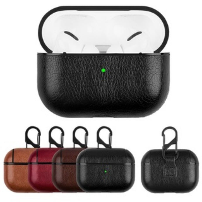 [NYZE] Protective Business Style Leather Case For Apple AirPods Pro and Apple AirPods 1/2 Supports Wireless Charging